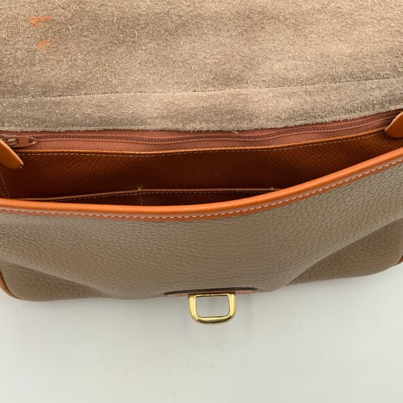 Dooney & Bourke Medium Pebbled Taupe Leather Bag 1980's USA No Strap - Picture 3 of 12
